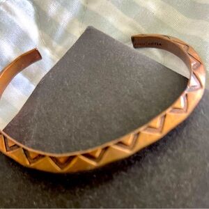 Vintage thin copper cuff bracelet